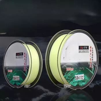 Нейлоновая леска из сырого шелка, высокая прочность на разрыв, износостойкая приманка, предотвращающая укус, скользкая плавающая леска, основная леска 1.0