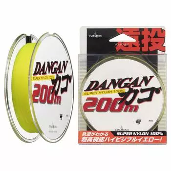 Нейлоновая леска YAMATOYO Dangango для дальнего заброса, 200 м, 8,30 фунтов, ярко-желтая, №