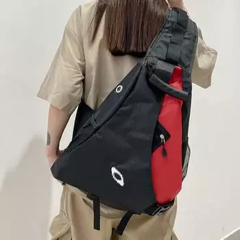 Нейлоновая мужская нагрудная сумка большой вместимости для хранения наплечная сумка повседневная сумка через плечо для путешествий чёрный