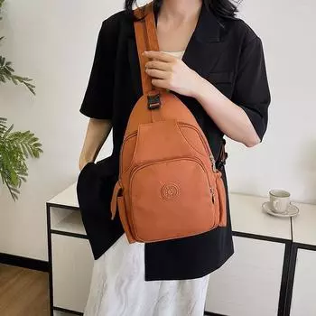 Нейлоновая нагрудная сумка для мужчин, многофункциональная повседневная модная трендовая сумка на плечо для женщин, универсальная сумка через плечо для спорта на открытом воздухе белый