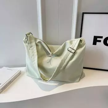 Нейлоновая однотонная популярная модная сумка через плечо большой вместимости мягкая простая универсальная сумка