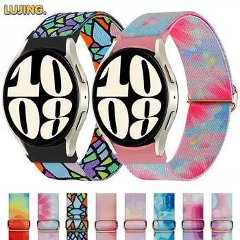 Нейлоновая петля для Samsung Galaxy Watch 6 44 мм 40 мм 45 мм Спортивный ремень без зазоров 20 мм Браслет Galaxy 5pro classic 43 мм 47 мм Ремешок Galaxy4 Classic 46 42 мм Galaxy 6 40mm 44mm