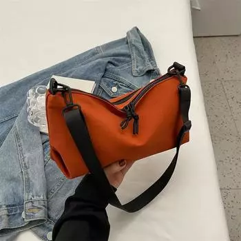 Нейлоновая повседневная сумка через плечо женская маленькая сумка спортивная женская сумка через плечо кошелек и сумочка женская дизайнерская сумка one size чёрный