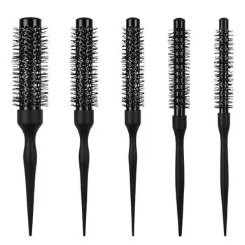 Нейлоновая расческа для укладки волос, щетка для волос, черная цилиндрическая расческа для вьющихся волос, круглая расческа для волос 11mm