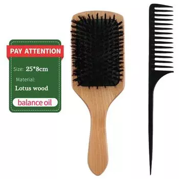 Нейлоновая расческа из дерева лотоса на воздушной подушке, расческа с подушкой безопасности, массажная расческа для головы, расческа для волос с заостренным хвостом, набор расчесок для прямых волос, набор прямых расчесок для волос 2pcs