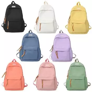 Нейлоновая школьная сумка, повседневный студенческий рюкзак ярких цветов, модный рюкзак с регулируемым ремнем, мягкий для офиса, путешествий, школьная сумка-шоппер синий