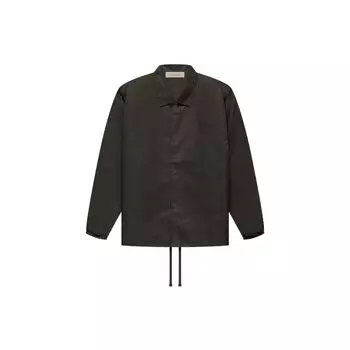 Нейлоновая спортивная куртка Fear of God Essentials осень-зима 2022 с однотонным логотипом и ветрозащитным воротником. Куртка унисекс Серый Черный FOG-FW22-609 XXS