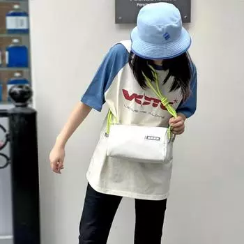 Нейлоновая сумка через плечо для мужчин и женщин Boston Pillow Bag Толстая веревочная студенческая сумка для тостов белый