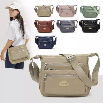 Нейлоновая сумка через плечо для женщин, большая вместимость, сумка через плечо для мам среднего возраста красный