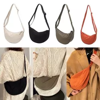 Нейлоновая сумка через плечо Hobo Sling Crescent Bag Модная женская сумка-шоппер Кошельки дорожные сумки Сумка-пельмень Женская маленькая сумка-полумесяц