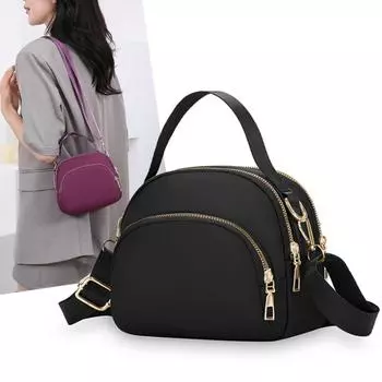 Нейлоновая сумка через плечо на молнии, многофункциональная, маленькая, сумка для телефона, повседневная, холщовая, сумка через плечо для девочек серый