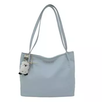 Нейлоновая сумка через плечо, однотонная женская сумка через плечо большой емкости зелёный