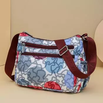 Нейлоновая сумка через плечо, женская большая вместительная сумка через плечо с принтом, пригородная сумка для мамы