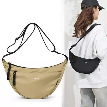 Нейлоновая сумка через плечо, женская сумка-хобо, легкая маленькая сумка через плечо, сумка через подмышку чёрный