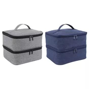 Нейлоновая сумка для хранения лака для ногтей, съемная косметическая сумка, вместительные спа-инструменты темно-синий