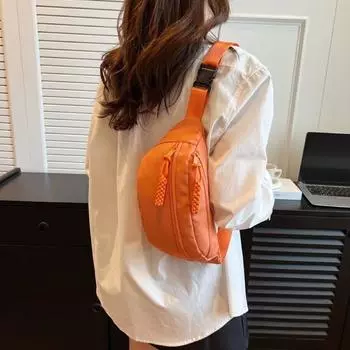 Нейлоновая сумка для отдыха, женская, новая модная сумка через плечо, спортивная сумка на грудь, маленькая, ассорти, поясная сумка бежевый
