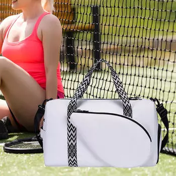 Нейлоновая сумка для теннисной ракетки, спортивная сумка, водонепроницаемая, для тенниса/бадминтона белый