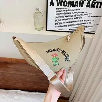 Нейлоновая сумка из ткани женская с принтом Tide Fashion большая вместительная сумка через плечо сумка-мессенджер розовый