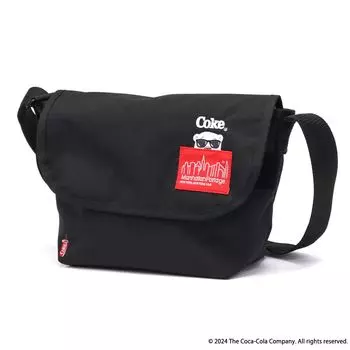 Нейлоновая сумка-мессенджер JR с задним карманом и наплечной сумкой MP1605JRBPCOKE черного цвета [Manhattan Portage]