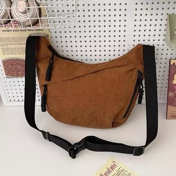 Нейлоновая сумка на молнии большой емкости, популярная повседневная мягкая простая сумка через плечо