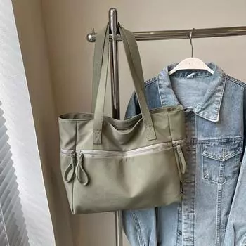 Нейлоновая сумка на плечо для женщин, одно плечо, большая вместимость, простая, повседневная, новая, осень-зима