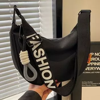 Нейлоновая сумка женская 2024 новая весенне-летняя универсальная сумка для отдыха и спорта широкополосная сумка через плечо женская сумка