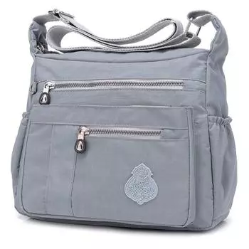 Нейлоновая сумка Женская диагональная сумка через плечо Водонепроницаемая нейлоновая сумка на одно плечо Новая легкая сумка 32x11x24cm чёрный