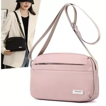 Нейлоновая сумка женская маленькая квадратная сумка через плечо красный