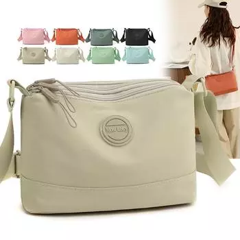 Нейлоновая сумка женская сумка через плечо сумка для мамы многослойная сумка через плечо серый