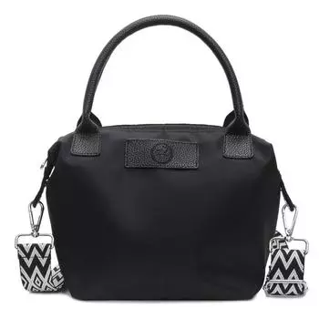 Нейлоновая ткань повседневная маленькая сумка женская японская простая однотонная сумка для спорта на открытом воздухе сумка через плечо с косым креплением чёрный