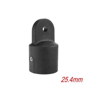 Нейлоновая труба, наконечник ушка 25 мм, крепеж для тента Bimini Top, морская лодка, яхта, внешний наконечник ушка, конец трубы (Черный, Упаковка из 2 шт.)