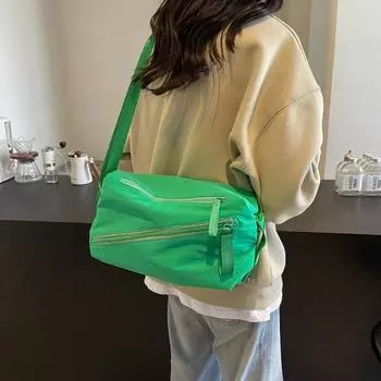 Нейлоновая универсальная сумка через плечо, легкая, простая, стильная, прочная, унисекс, спортивная сумка чёрный