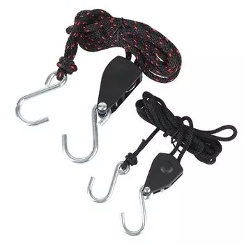 Нейлоновая веревка, инструменты для ремонта автомобилей, инструмент для палатки, подвесной зажим для веревки, многофункциональный регулируемый инструмент для ремонта вмятин, сверхмощная веревочная вешалка, трещотка Black чёрный