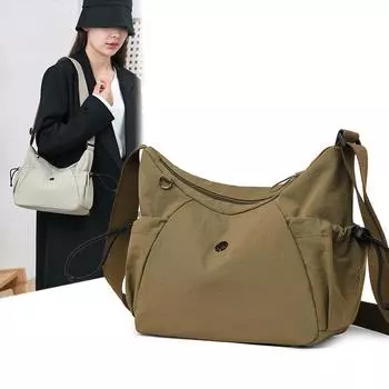 Нейлоновая женская сумка через плечо, большая вместимость, сумка для мамы, сумка для мобильного телефона кофейный