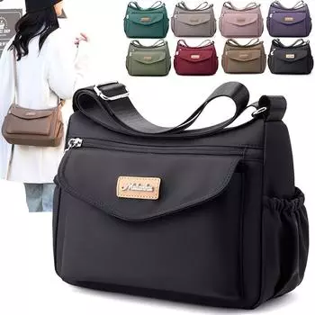 Нейлоновая женская сумка через плечо сумка через плечо с несколькими отделениями сумка для мам красный