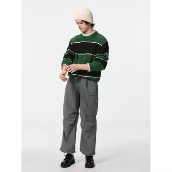 Нейлоновые брюки-парашюты Gu By Uniqlo на молнии 07 GRAY/XXL