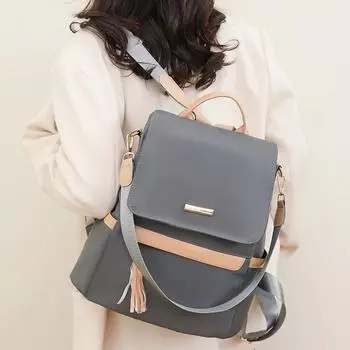 Нейлоновые молнии модные рюкзаки базовый стиль сумки для женщин внутренний карман на молнии