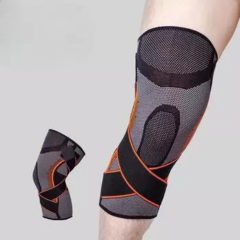 Нейлоновые наколенники с одним ремешком для бега. Нейлоновые трикотажные леггинсы для фитнеса и верховой езды. S