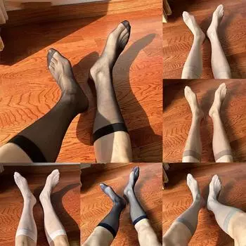 Нейлоновые носки, прозрачные, сексуальные, шелковистые чулки