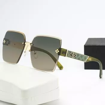 Нейлоновые поляризационные безрамочные легкие роскошные высококачественные женские солнцезащитные очки Douyin Xiaohongshu, модные солнцезащитные очки