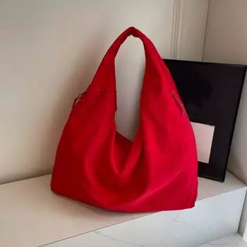 Нейлоновые повседневные сумки через плечо большой вместимости, женские сумки-тоут для поездок на работу, модные однотонные сумки AVE 50x21x29cm