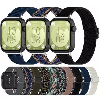 Нейлоновые ремешки для часов с быстросъемным креплением, многоцветный регулируемый ремешок для умных часов HUAWEI Watch Fit 3 8