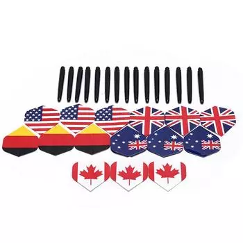 Нейлоновые стержни для дротиков и 15 красивых аксессуаров для дротиков 45mm разноцветный