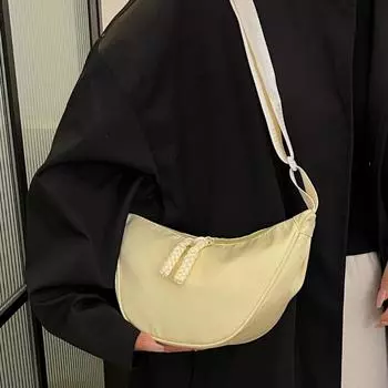 Нейлоновые сумки через плечо, холщовая сумка-пельмень, простая сумка-полумесяц, повседневная синий