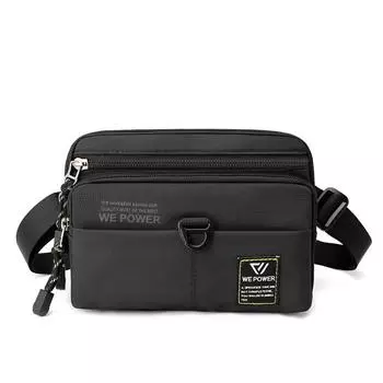 Нейлоновые сумки, легкий дорожный рюкзак-мессенджер, мужской модный спортивный рюкзак для отдыха, студенческая корейская мужская сумка чёрный