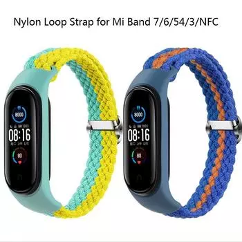 Нейлоновый эластичный ремешок Solo для Xiaomi Mi Band 6 7 5 4 3 NFC, мягкий ремешок для браслета, сменные аксессуары For Mi Band 7/6/5/NFC