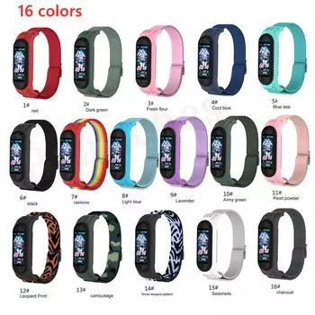 Нейлоновый эластичный сменный браслет для Xiaomi MI Band 7 6 5 ремешок спортивный дышащий браслет 4 3 аксессуары для смарт-часов Loop For miband 7 6 5 4 3