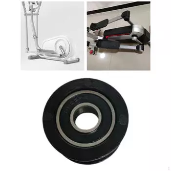 Нейлоновый двойной подшипник натяжной ролик аксессуар многоцелевой сменный нажимной ролик для беговых дорожек 36x21mm