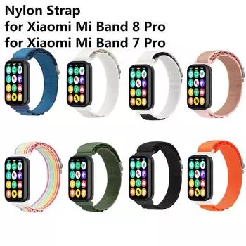 Нейлоновый дышащий ремешок для Xiaomi Mi Band 8 Pro, официальный сменный цветной браслет, браслет для miband 7 pro, аксессуары Mi band 8pro синий