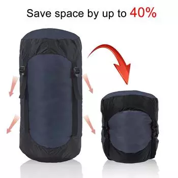 Нейлоновый компрессионный мешок, сверхлегкий мешок для хранения вещей для кемпинга, спальные мешки SML XL, компактные аксессуары для походов на открытом воздухе S